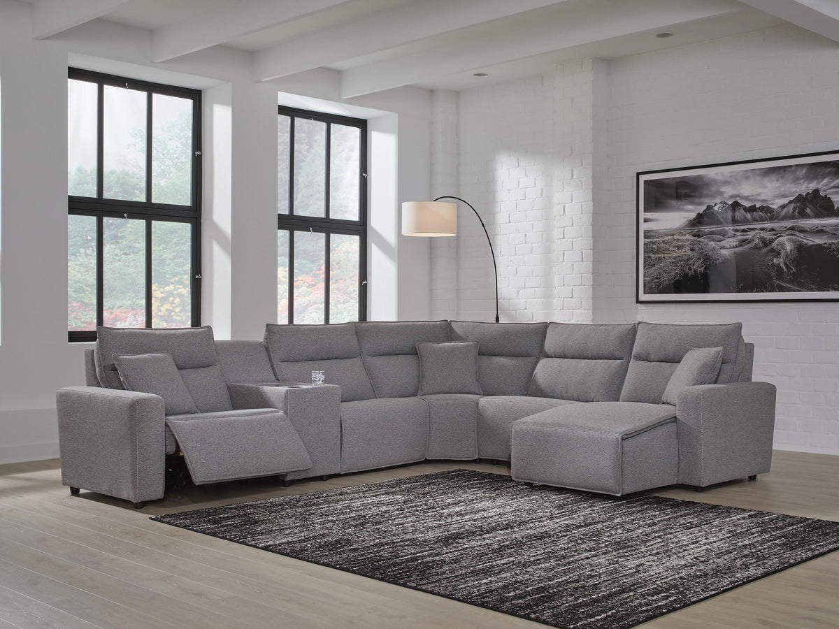 Modmax II sectional, 6-Piece Power Reclining Sectional with Chaise and Console · 144 × 125 × 42 in, view 2