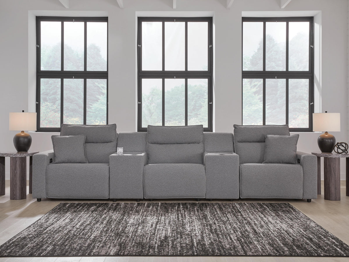 Modmax II sectional, 5-Piece Power Reclining Sectional with Consoles · 156 × 42 × 42 in, view 2