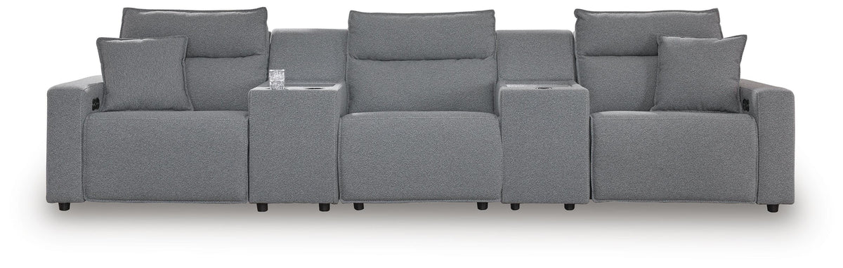 Modmax II sectional, 5-Piece Power Reclining Sectional with Consoles · 156 × 42 × 42 in, view 1