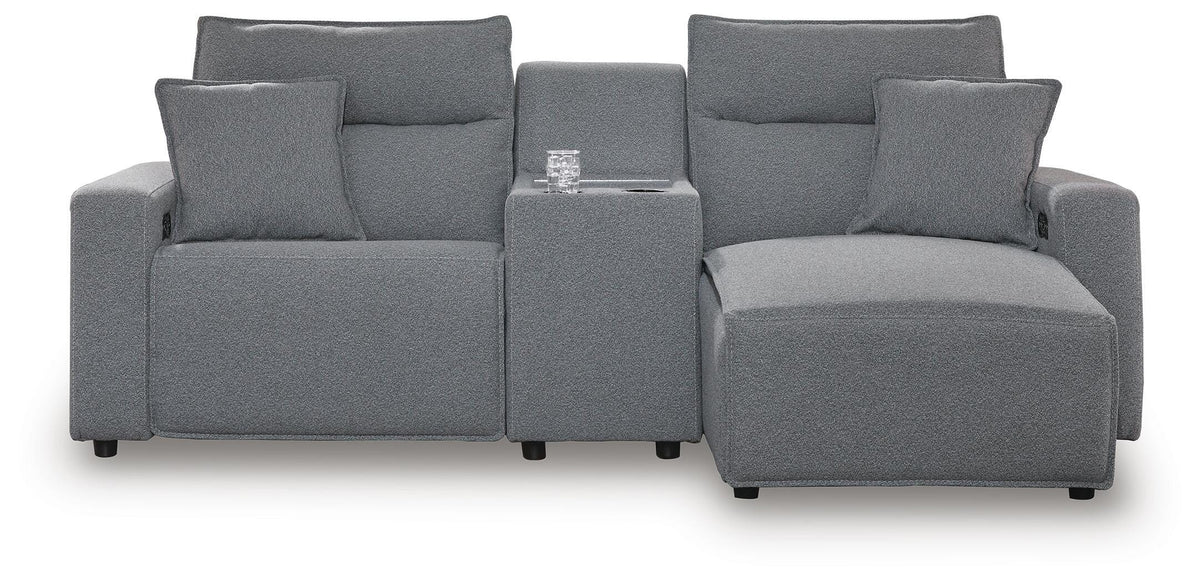 Modmax II sectional, 3-Piece Power Reclining Sectional with Chaise and Console · 103 × 66 × 42 in · 65906S4, view 1