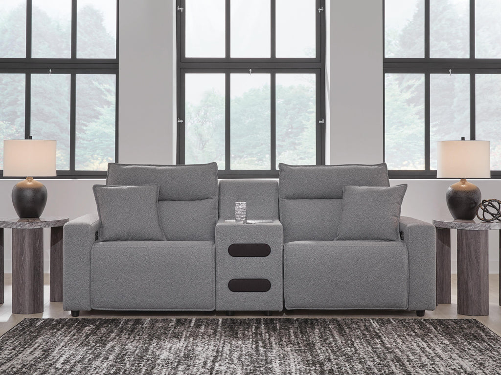 Modmax II sectional, 3-Piece Power Reclining Sectional with Audio Console · 103 × 42 × 42 in, view 2