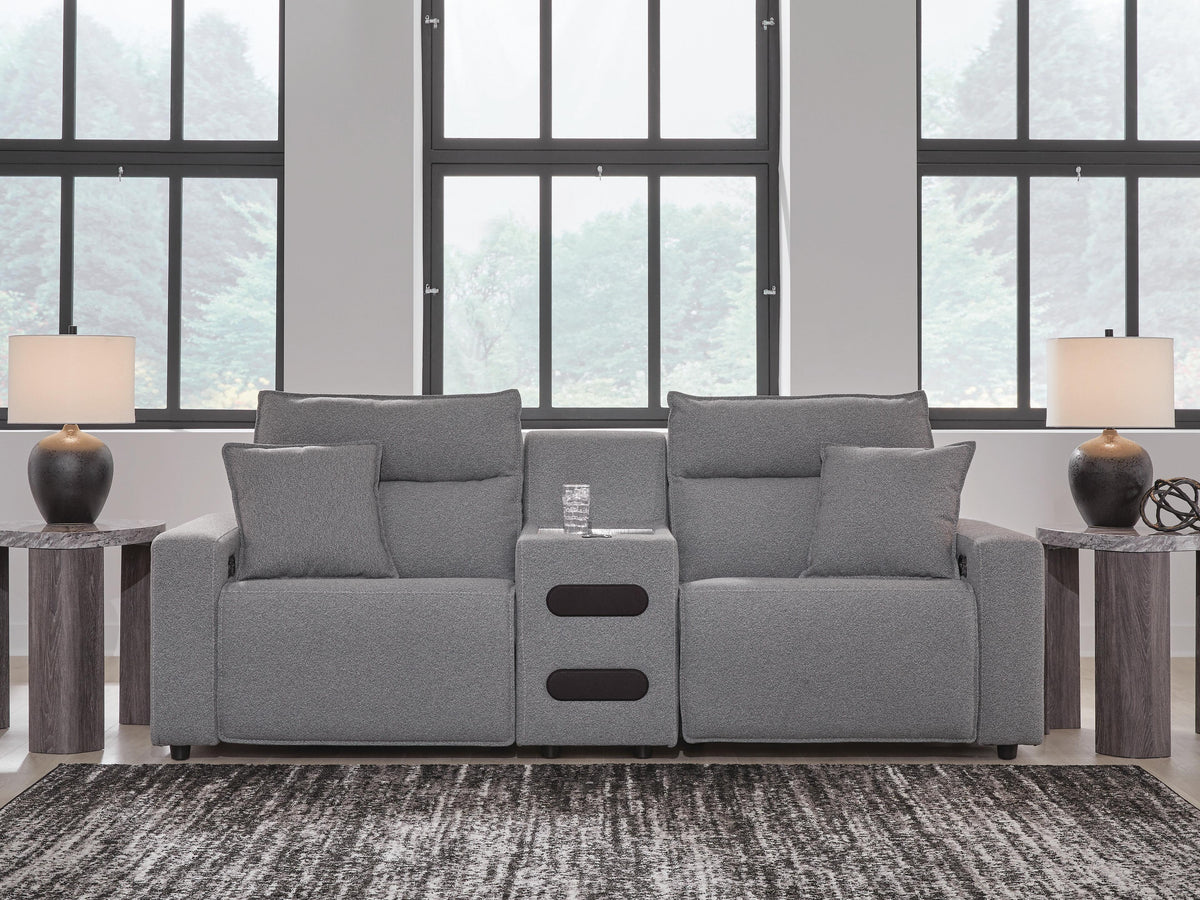 Modmax II sectional, 3-Piece Power Reclining Sectional with Audio Console · 103 × 42 × 42 in, view 2