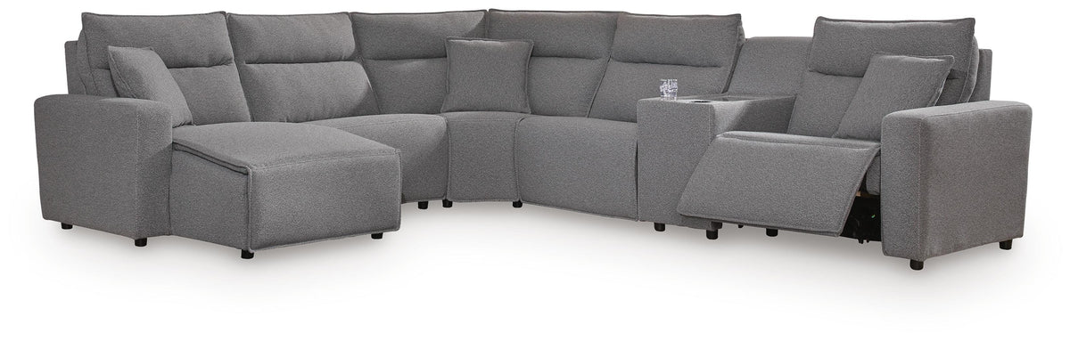 Modmax II sectional, 6-Piece Power Reclining Sectional with Chaise and Console · 125 × 144 × 42 in, view 1