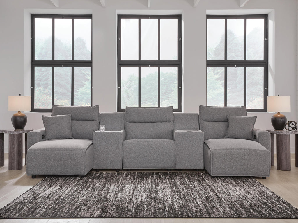 Modmax II sectional, 5-Piece Power Reclining Sectional with Chaise and Consoles · 156 × 66 × 42 in, view 2