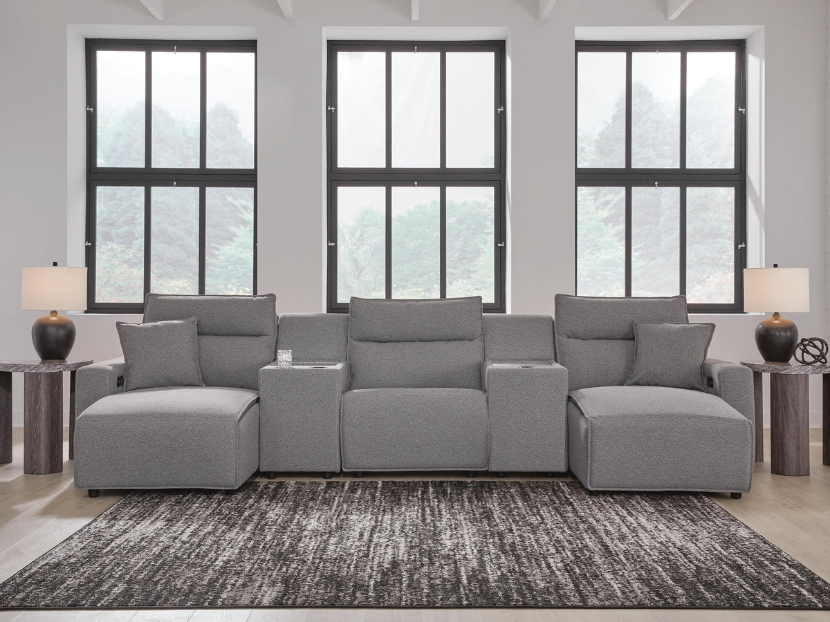 Modmax II sectional, 5-Piece Power Reclining Sectional with Chaise and Consoles · 156 × 66 × 42 in, view 2
