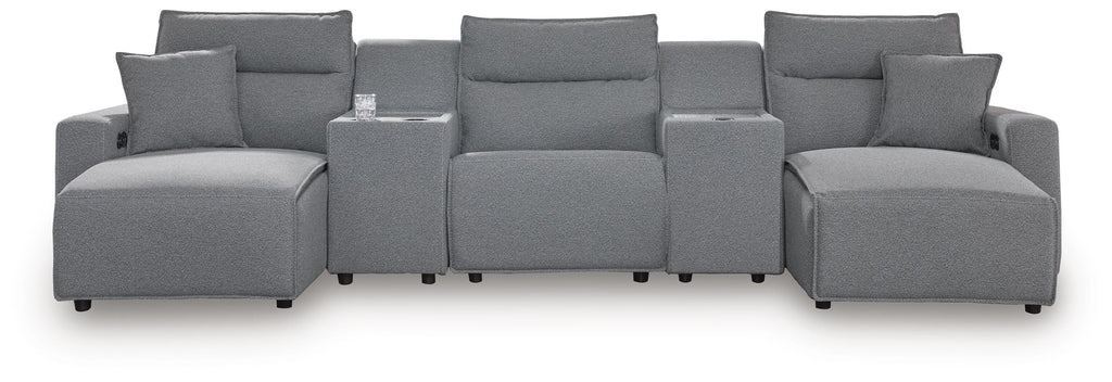 Modmax II sectional, 5-Piece Power Reclining Sectional with Chaise and Consoles · 156 × 66 × 42 in, view 1
