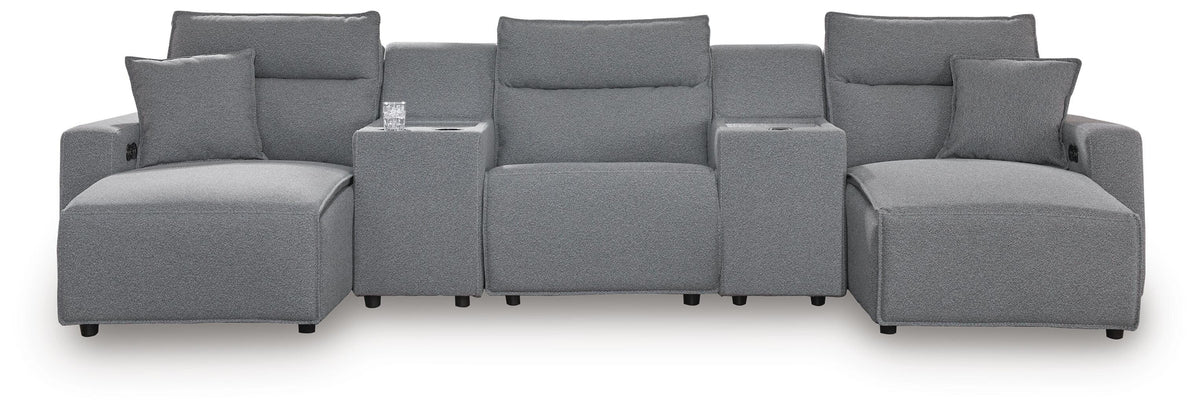 Modmax II sectional, 5-Piece Power Reclining Sectional with Chaise and Consoles · 156 × 66 × 42 in, view 1