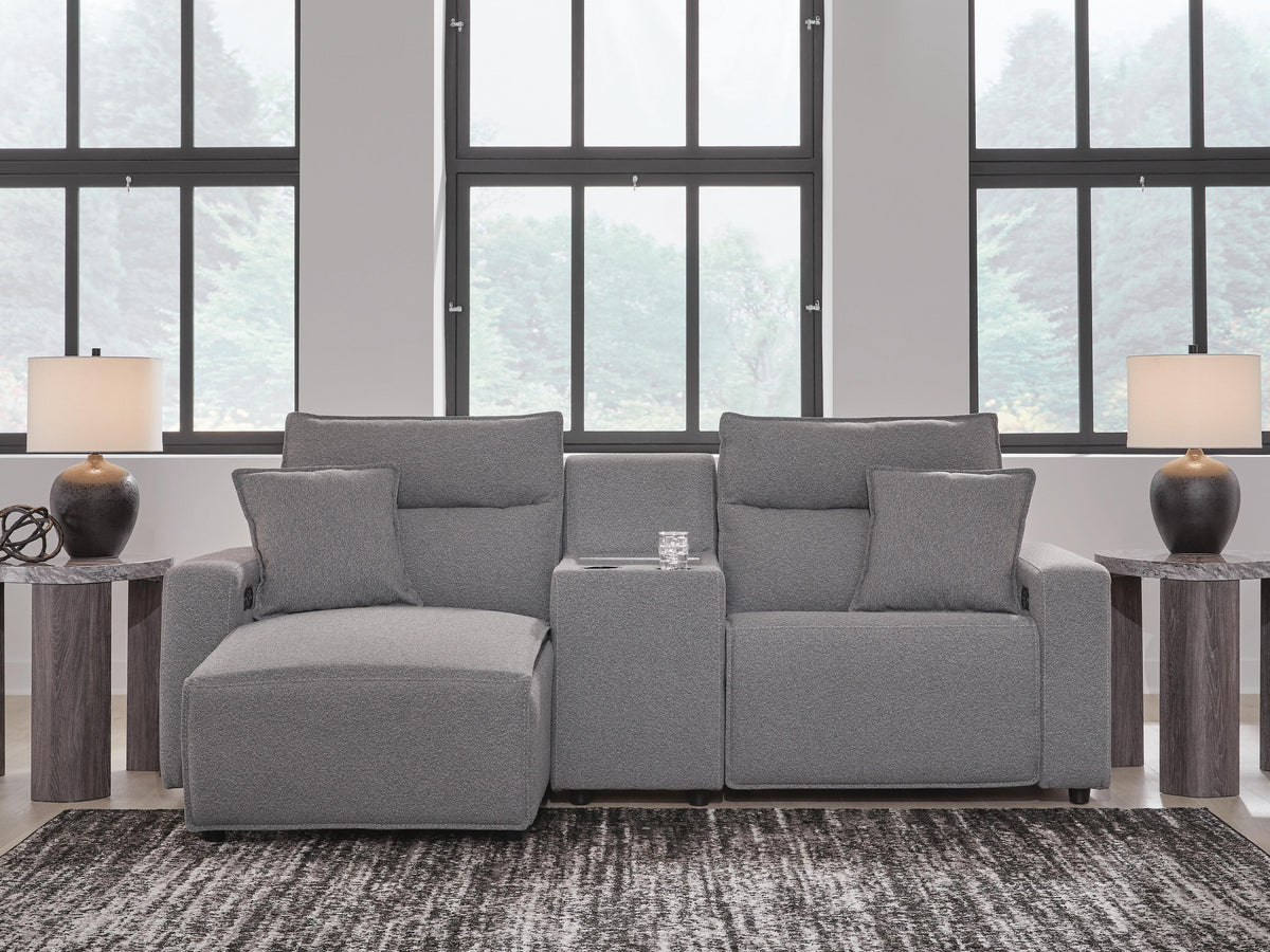 Modmax II sectional, 3-Piece Power Reclining Sectional with Chaise and Console · 103 × 66 × 42 in, view 2