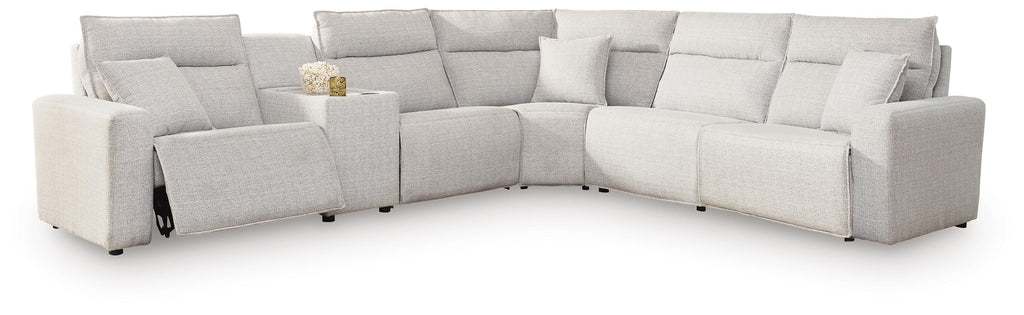 Modmax II sectional, 6-Piece Power Reclining Sectional with Console · 144 × 125 × 42 in, view 1