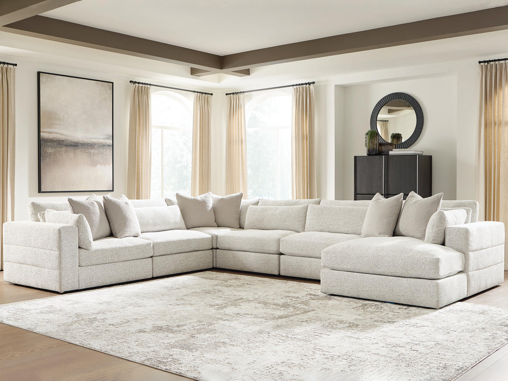 Ashbourne Estate sectional, 6-Piece Sectional with Chaise · Right-Facing Chaise · 131 × 170 × 37 in, view 2