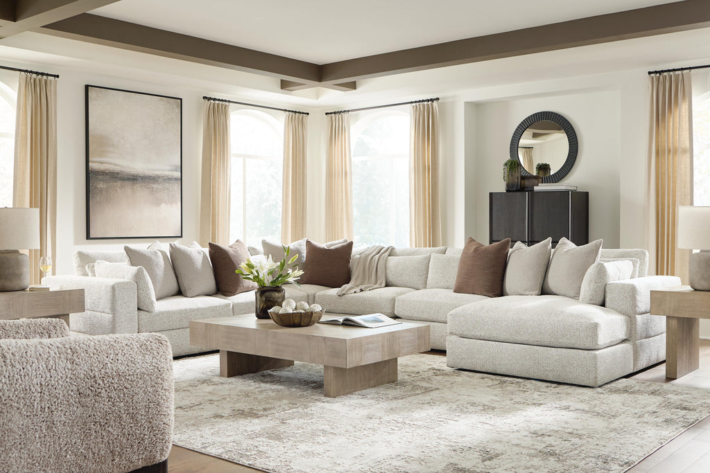 Ashbourne Estate sectional, 6-Piece Sectional with Chaise · Right-Facing Chaise · 131 × 170 × 37 in, view 4