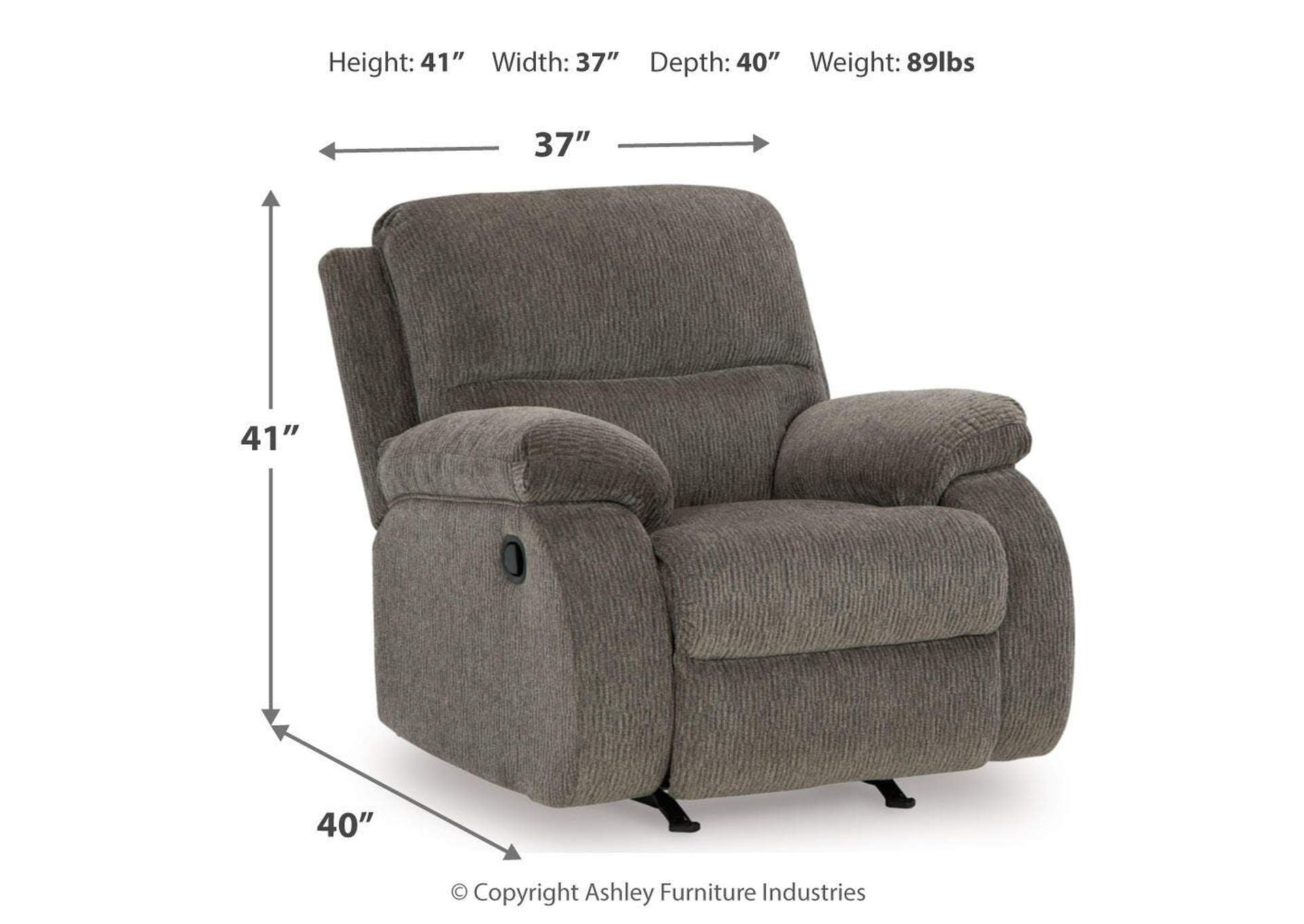 Scranto Recliner dimensions