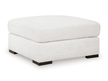 Misty-Lakes Oversized Accent Ottoman in Chalk, angle view