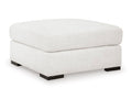 Misty-Lakes Oversized Accent Ottoman in Chalk, angle view