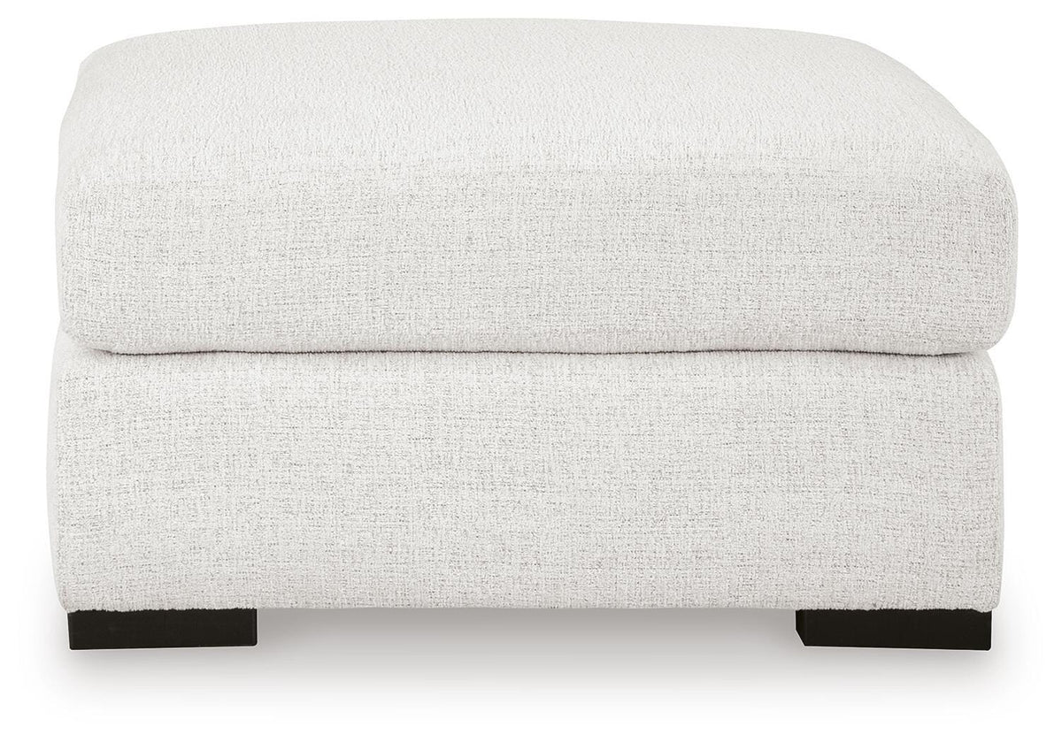 Misty-Lakes Oversized Accent Ottoman in Chalk, front view