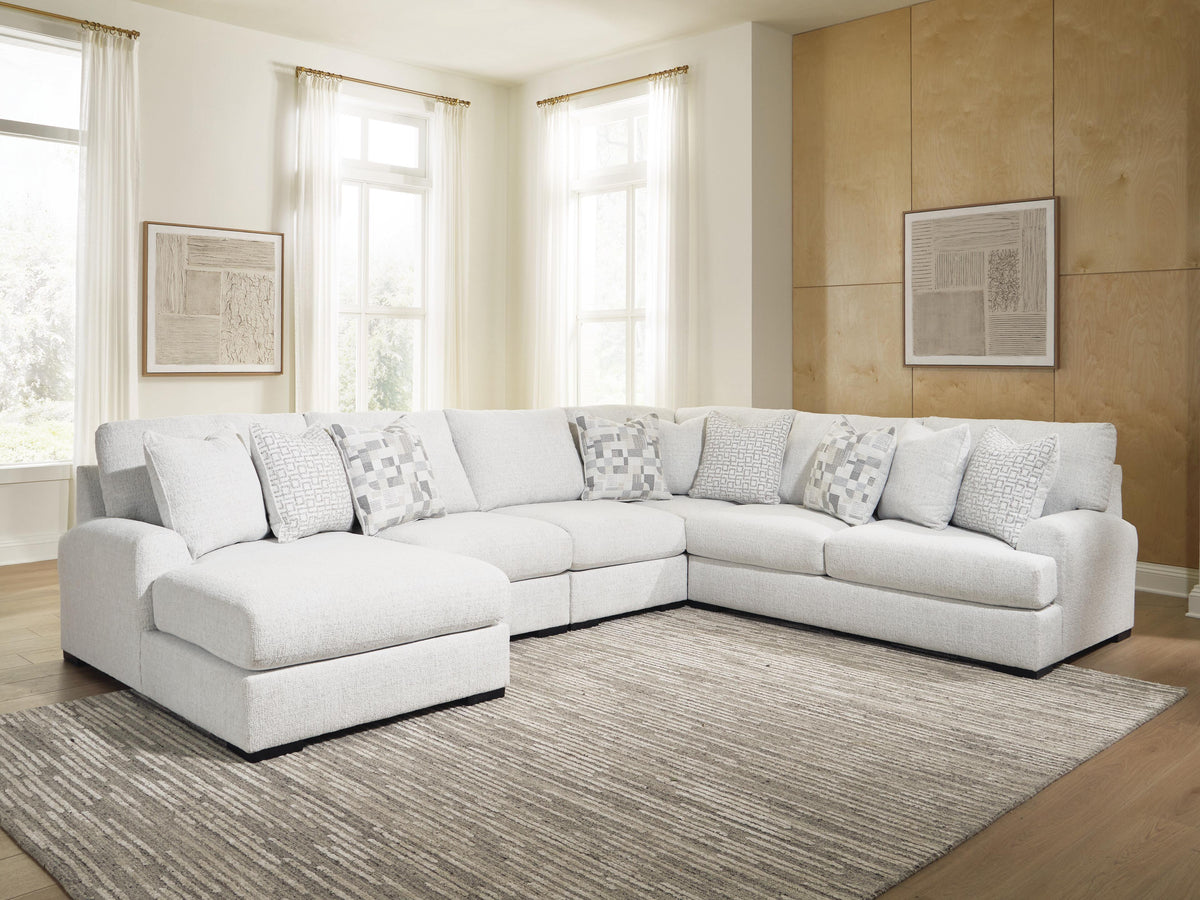 Misty-Lakes sectional, 5-Piece Sectional with Chaise · Left-Facing Chaise · 154 × 119 × 38 in, view 2