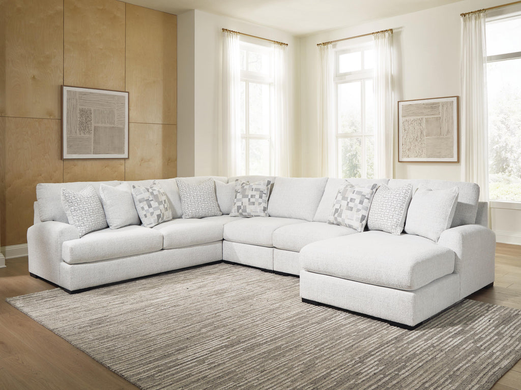 Misty-Lakes sectional, 5-Piece Sectional with Chaise · Right-Facing Chaise · 119 × 154 × 38 in, view 2