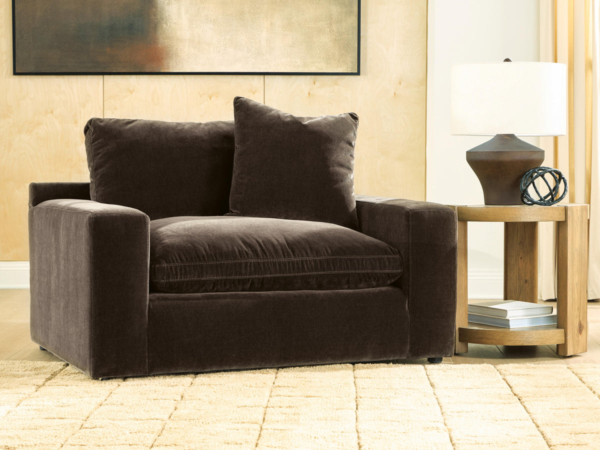 Maxton Heights Oversized Chair in Bittersweet, lifestyle view