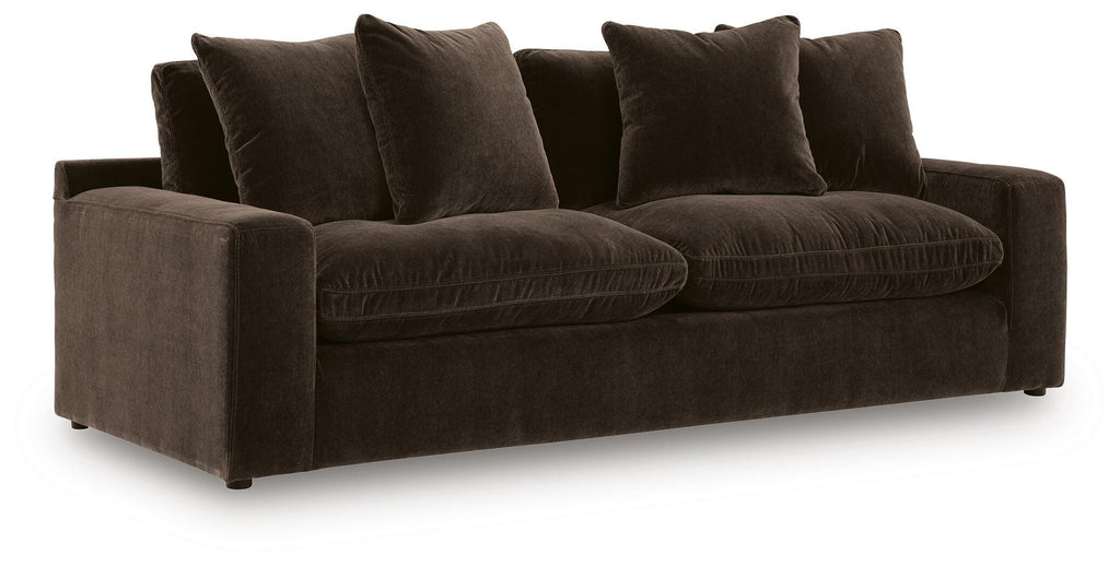 Maxton Heights Sofa in Bittersweet, angle view
