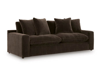 Maxton Heights Sofa in Bittersweet, angle view