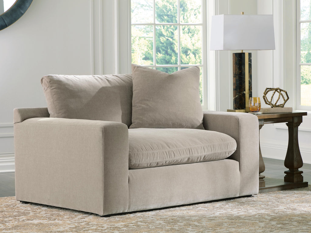Maxton Heights Oversized Chair in Pebble, lifestyle view