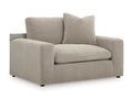 Maxton Heights Oversized Chair in Pebble, angle view