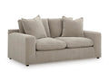 Maxton Heights Loveseat in Pebble, angle view