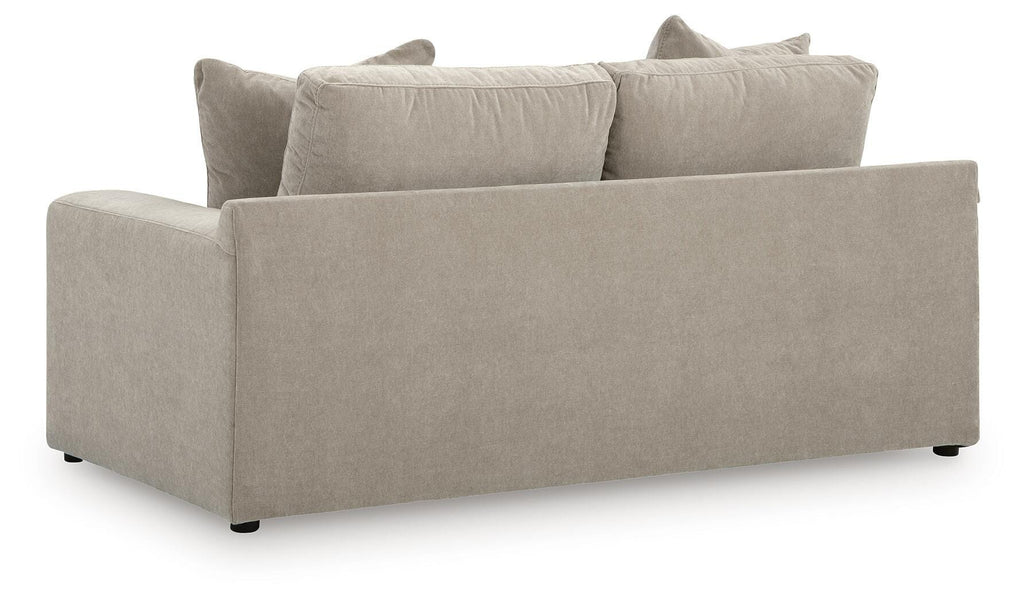 Maxton Heights Loveseat in Pebble, back view