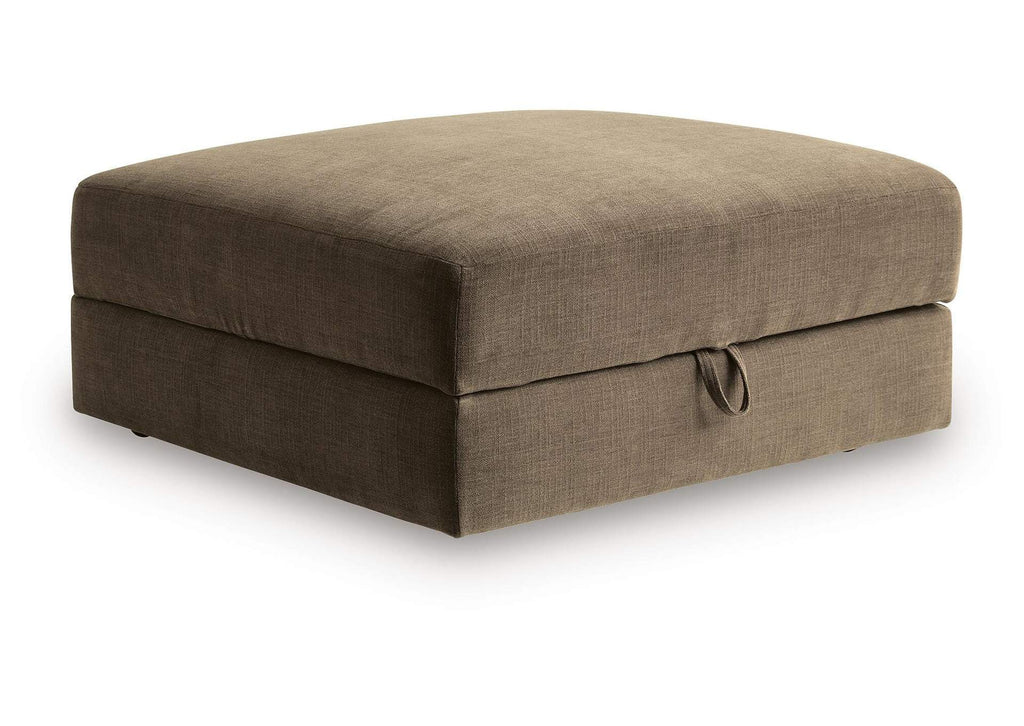 Camellia-Court Ottoman With Storage angled view