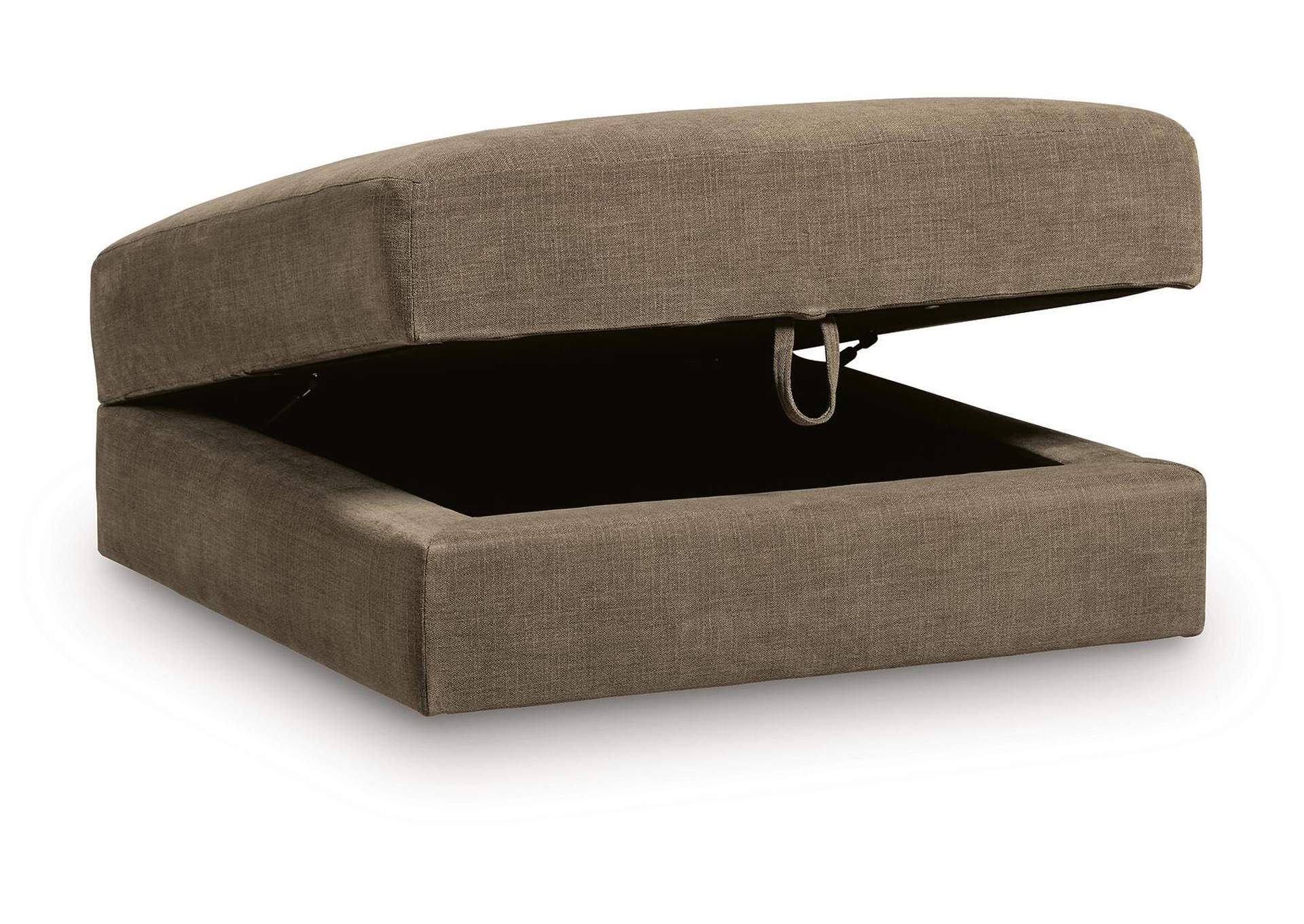 Camellia-Court Ottoman With Storage angled view