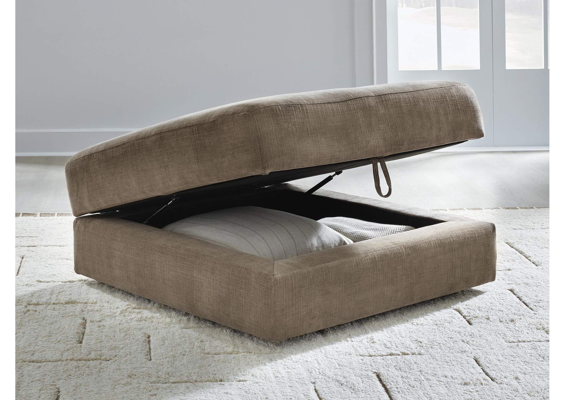 Camellia-Court Ottoman With Storage