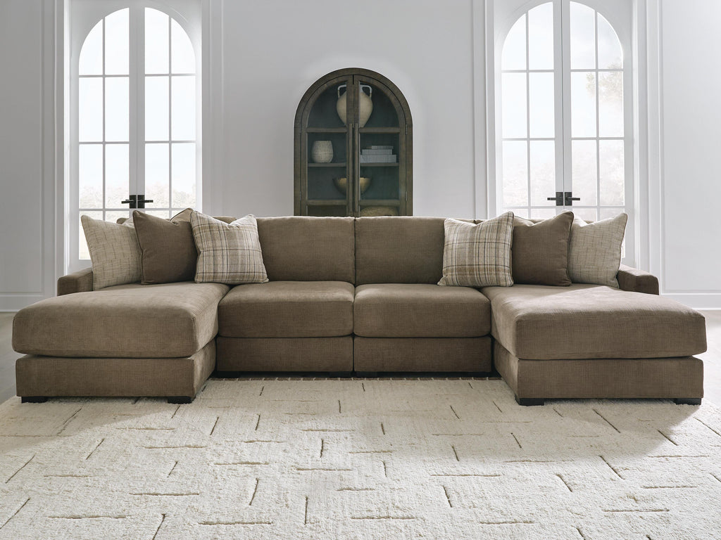 Camellia-Court sectional, 4-Piece Double Chaise Sectional · Left-Facing Chaise · 142 × 67 × 37 in, view 2