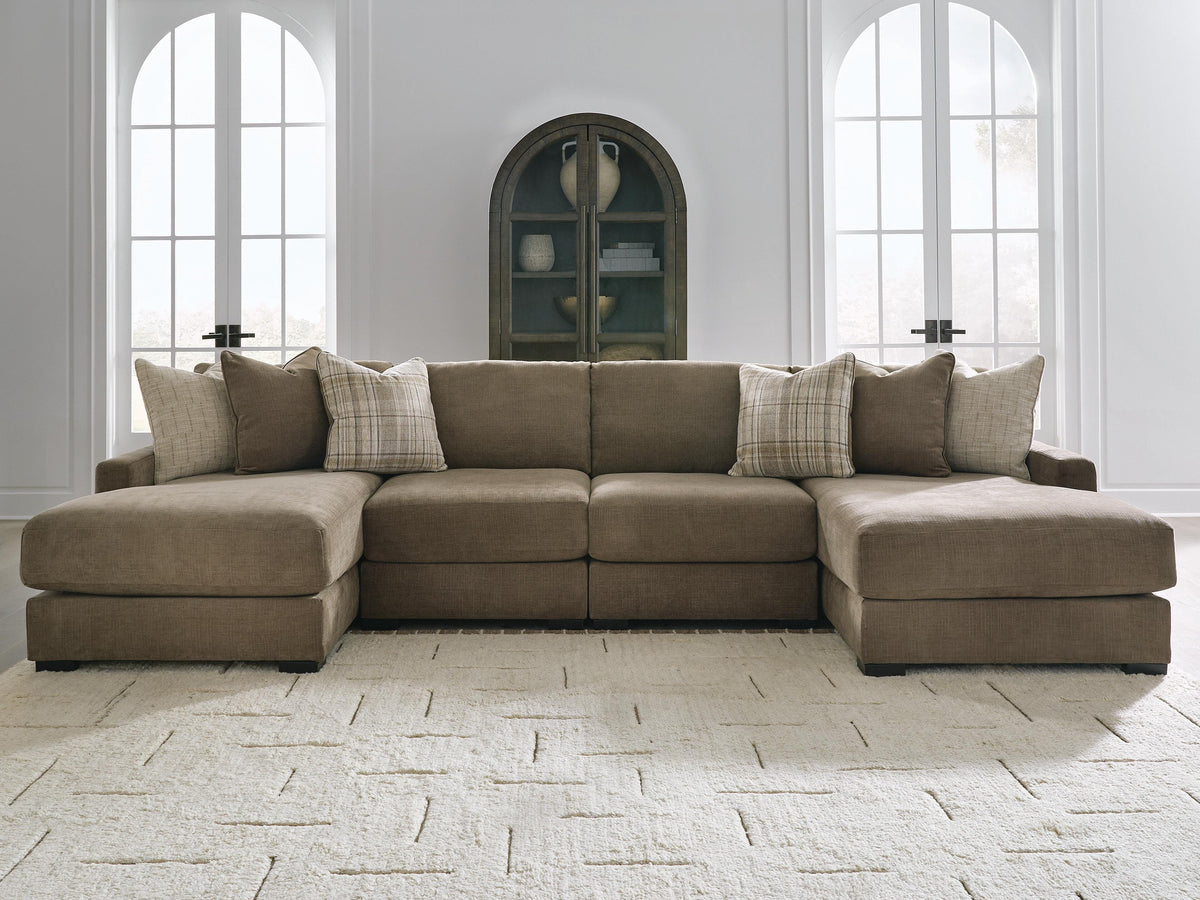 Camellia-Court sectional, 4-Piece Double Chaise Sectional · Left-Facing Chaise · 142 × 67 × 37 in, view 2