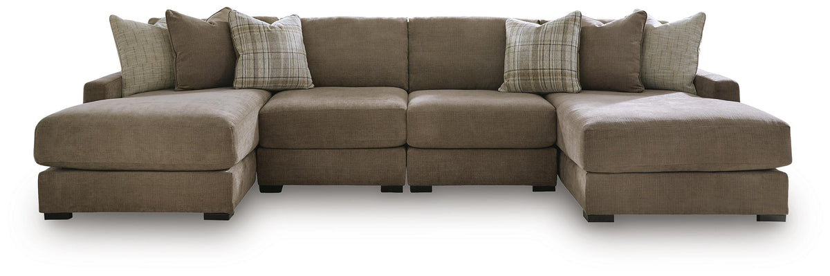 Camellia-Court sectional, 4-Piece Double Chaise Sectional · Left-Facing Chaise · 142 × 67 × 37 in, view 1