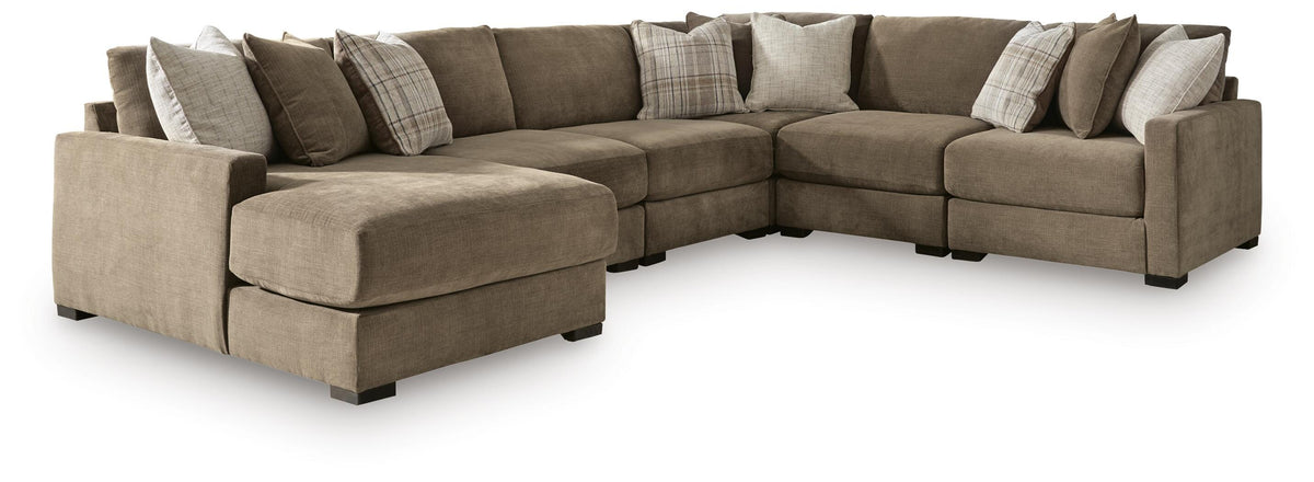 Camellia-Court sectional, 6-Piece Sectional with Chaise · Left-Facing Chaise · 146 × 113 × 37 in, view 1