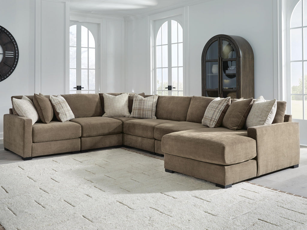 Camellia-Court sectional, 6-Piece Sectional with Chaise · Right-Facing Chaise · 113 × 146 × 37 in, view 2