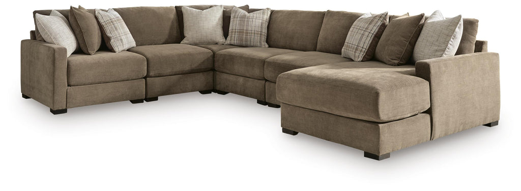 Camellia-Court sectional, 6-Piece Sectional with Chaise · Right-Facing Chaise · 113 × 146 × 37 in, view 1