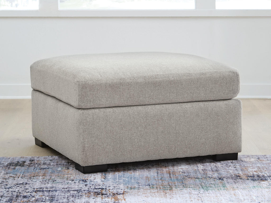 ModMax Luxe Oversized Accent Ottoman in Flint, lifestyle view