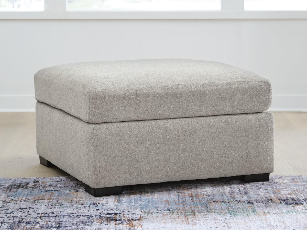 ModMax Luxe Oversized Accent Ottoman in Flint, lifestyle view