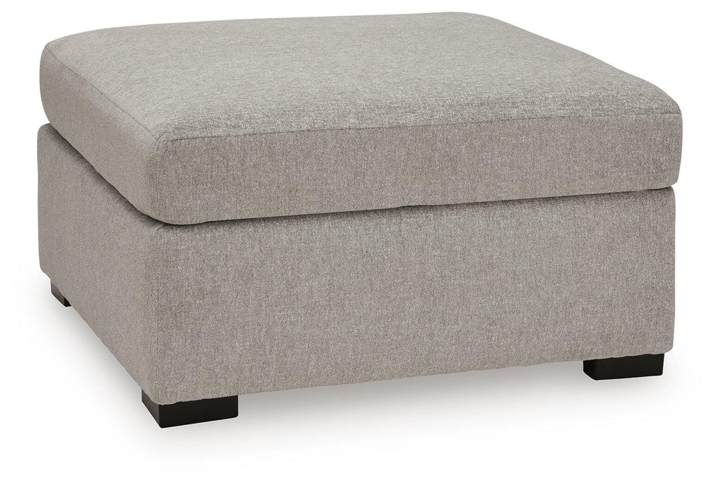 ModMax Luxe Oversized Accent Ottoman in Flint, angle view