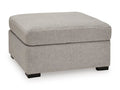 ModMax Luxe Oversized Accent Ottoman in Flint, angle view