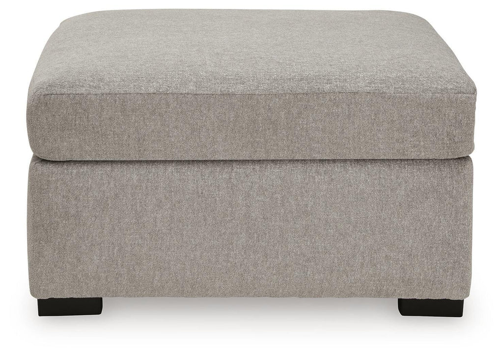 ModMax Luxe Oversized Accent Ottoman in Flint, front view