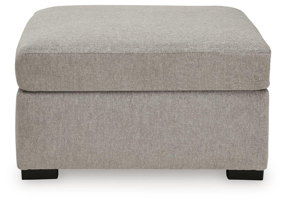 ModMax Luxe Oversized Accent Ottoman in Flint, front view