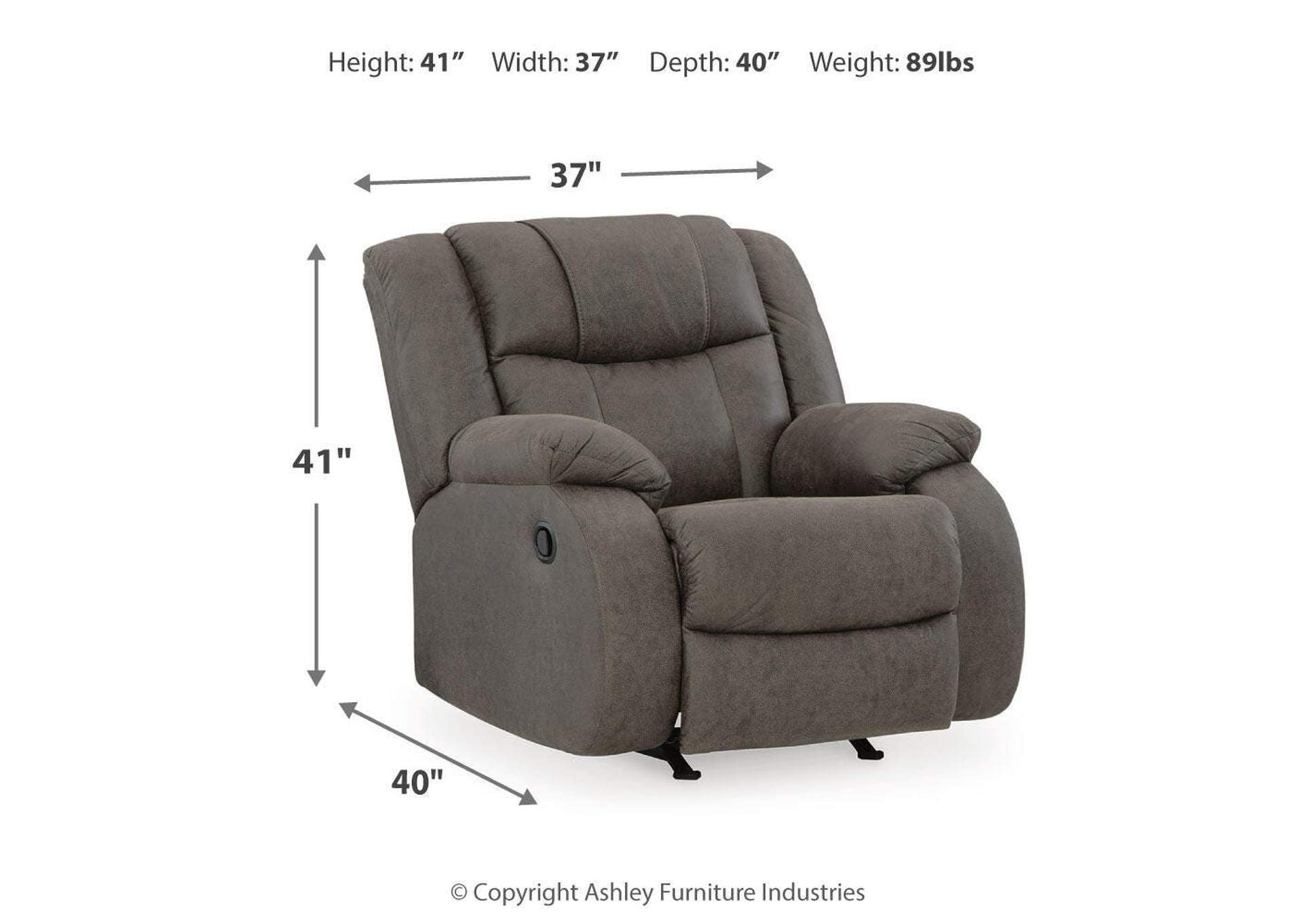 First Base Recliner dimensions