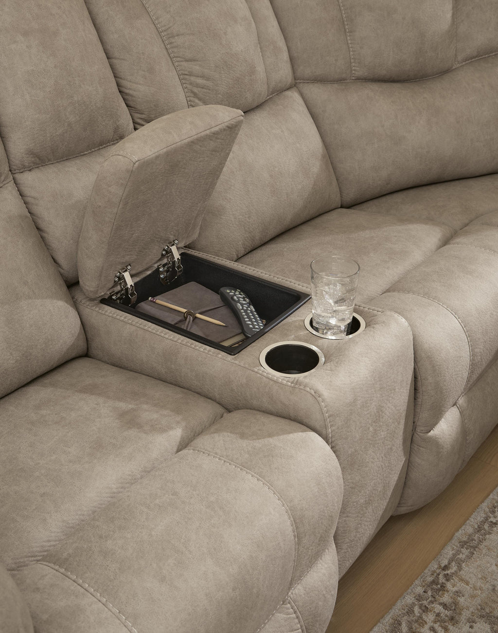 Pearce-Pike sectional, 3-Piece Reclining Sectional with Console · 119 × 105 × 43 in, view 4