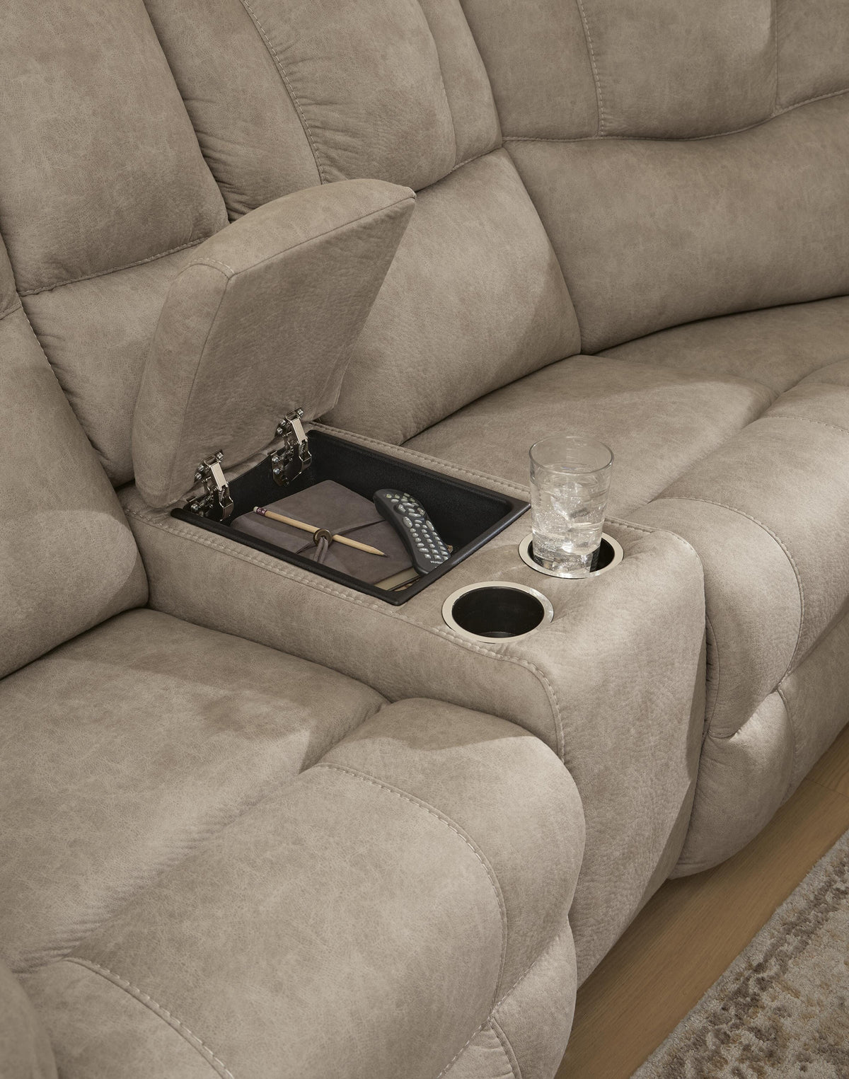 Pearce-Pike sectional, 3-Piece Reclining Sectional with Console · 119 × 105 × 43 in, view 4