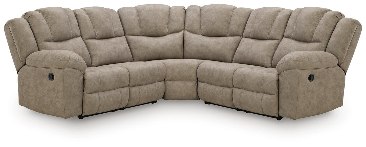 Pearce-Pike sectional, 3-Piece Reclining Sectional · 105 × 105 × 43 in, view 1