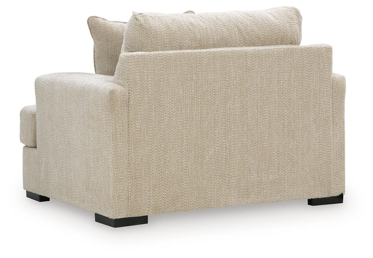 Lofwood Oversized Chair in Oatmeal, back view