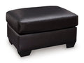 Glennbre Ottoman in Midnight, angle view
