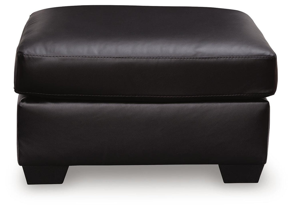 Glennbre Ottoman in Midnight, front view